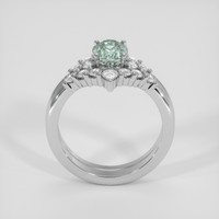 2.33 Ct. Bluish Green Sapphire Ring, Platinum 950 3