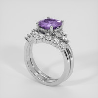 1.77 Ct. Purple Sapphire Ring, Platinum 950 2