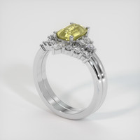 1.59 Ct. Yellow Sapphire Ring, Platinum 950 2