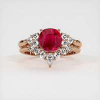 2.05 Ct. Ruby Ring, 14K Rose Gold 1