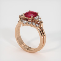 2.05 Ct. Ruby Ring, 14K Rose Gold 2