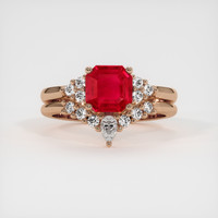 1.35 Ct. Ruby Ring, 14K Rose Gold 1