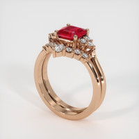 1.35 Ct. Ruby Ring, 14K Rose Gold 2