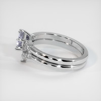 0.88 Ct. Violet Sapphire Ring, 10K White Gold 4
