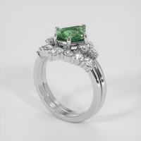 1.80 Ct. Green Sapphire Ring, 10K White Gold 2