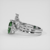 1.80 Ct. Green Sapphire Ring, 10K White Gold 4