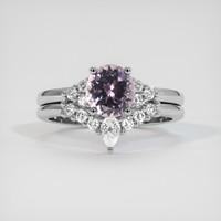 0.92 Ct. Purple Sapphire Ring, 10K White Gold 1