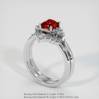 1.65 Ct. Ruby Ring, 14K White Gold 2
