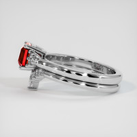 1.65 Ct. Ruby Ring, 14K White Gold 4