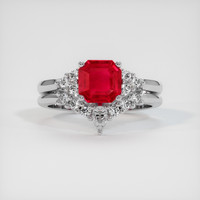 1.35 Ct. Ruby Ring, 14K White Gold 1