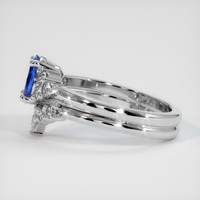 0.87 Ct. Blue Sapphire Ring, 14K White Gold 4