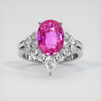 2.68 Ct. Sapphire Ring, 14K White Gold 1