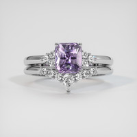 1.48 Ct. Purple Sapphire Ring, 14K White Gold 1