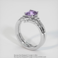 1.48 Ct. Purple Sapphire Ring, 14K White Gold 2