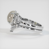 6.00 Ct. Grey Sapphire Ring, 14K White Gold 4