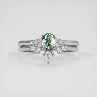 0.94 Ct. Bi Color / Parti Sapphire Ring, 14K White Gold 1