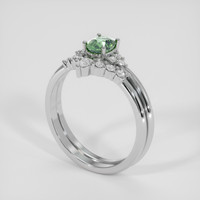 0.94 Ct. Bi Color / Parti Sapphire Ring, 14K White Gold 2