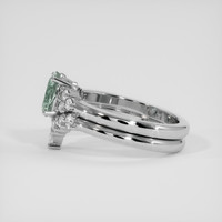 2.33 Ct. Bluish Green Sapphire Ring, 14K White Gold 4