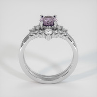 0.92 Ct. Purple Sapphire Ring, 14K White Gold 3