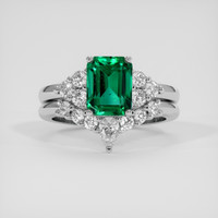 1.91 Ct. Emerald Ring, 18K White Gold 1