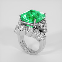 17.22 Ct. Emerald Ring, 18K White Gold 2