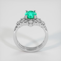 1.23 Ct. Emerald Ring, 18K White Gold 3