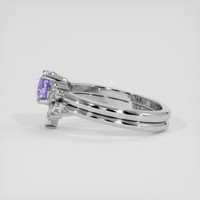 1.27 Ct. Purple Sapphire Ring, 18K White Gold 4
