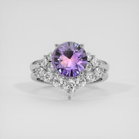 1.77 Ct. Purple Sapphire Ring, 18K White Gold 1