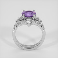 1.77 Ct. Purple Sapphire Ring, 18K White Gold 3
