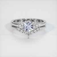 0.88 Ct. Violet Sapphire Ring, 18K White Gold 1
