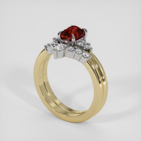 1.01 Ct. Ruby Ring, 18K White & Yellow 2