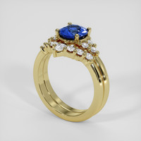 1.56 Ct. Blue Sapphire Ring, 10K Yellow Gold 2