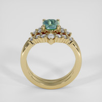 1.14 Ct. Bluish Green Sapphire Ring, 10K Yellow Gold 3