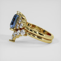 4.02 Ct. Bi Color / Parti Sapphire Ring, 10K Yellow Gold 4