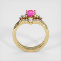 1.20 Ct. Pink Sapphire Ring, 14K Yellow Gold 3