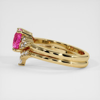 1.20 Ct. Pink Sapphire Ring, 14K Yellow Gold 4