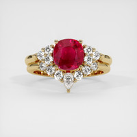 2.05 Ct. Ruby Ring, 14K Yellow Gold 1