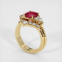 2.05 Ct. Ruby Ring, 14K Yellow Gold 2
