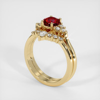 1.11 Ct. Ruby Ring, 14K Yellow Gold 2