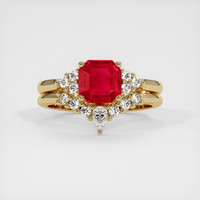 1.35 Ct. Ruby Ring, 14K Yellow Gold 1