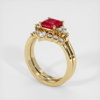 1.35 Ct. Ruby Ring, 14K Yellow Gold 2