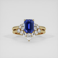 2.18 Ct. Blue Sapphire Ring, 14K Yellow Gold 1
