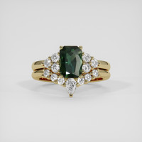 1.63 Ct. Green Sapphire Ring, 14K Yellow Gold 1