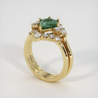1.80 Ct. Green Sapphire Ring, 14K Yellow Gold 2
