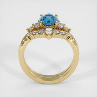 1.67 Ct. Greenish Blue Sapphire Ring, 14K Yellow Gold 3