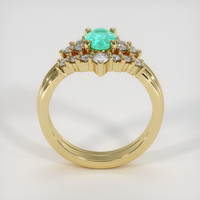 0.59 Ct. Emerald Ring, 18K Yellow Gold 3