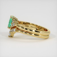 0.59 Ct. Emerald Ring, 18K Yellow Gold 4