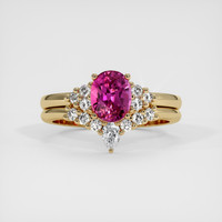 1.45 Ct. Sapphire Ring, 18K Yellow Gold 1
