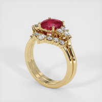 2.05 Ct. Ruby Ring, 18K Yellow Gold 2