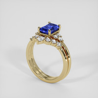 2.18 Ct. Blue Sapphire Ring, 18K Yellow Gold 2